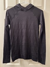 Lululemon Rest Less Hoodie Size 6 Black Textured