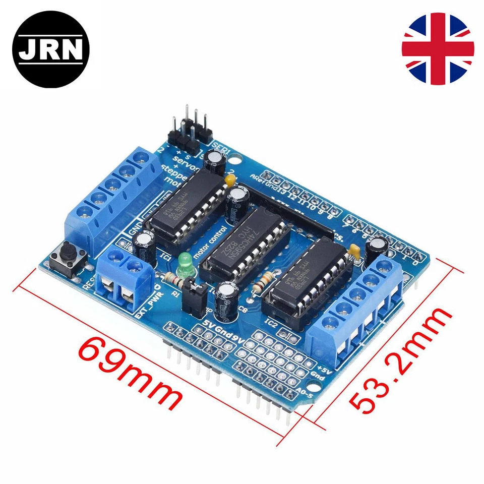 L293D Motor Control Shield Motor Drive Expansion Board for Arduino UK - Image 3 of 4
