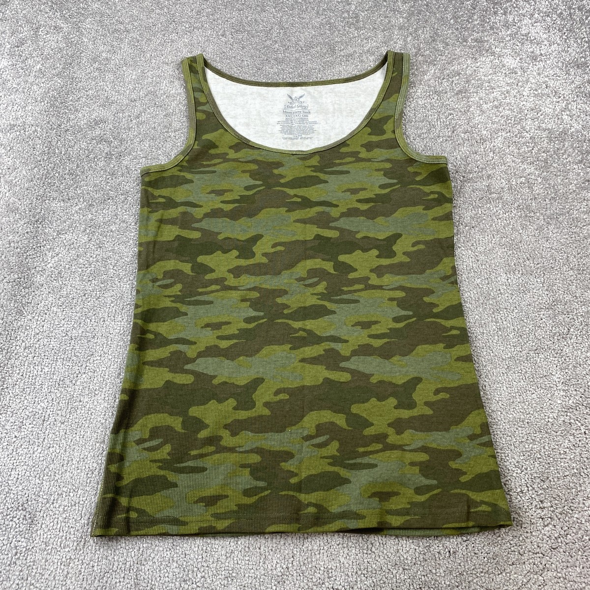 Faded Glory Must-Have Tank Women's XXL Camo Sleeveless Casual