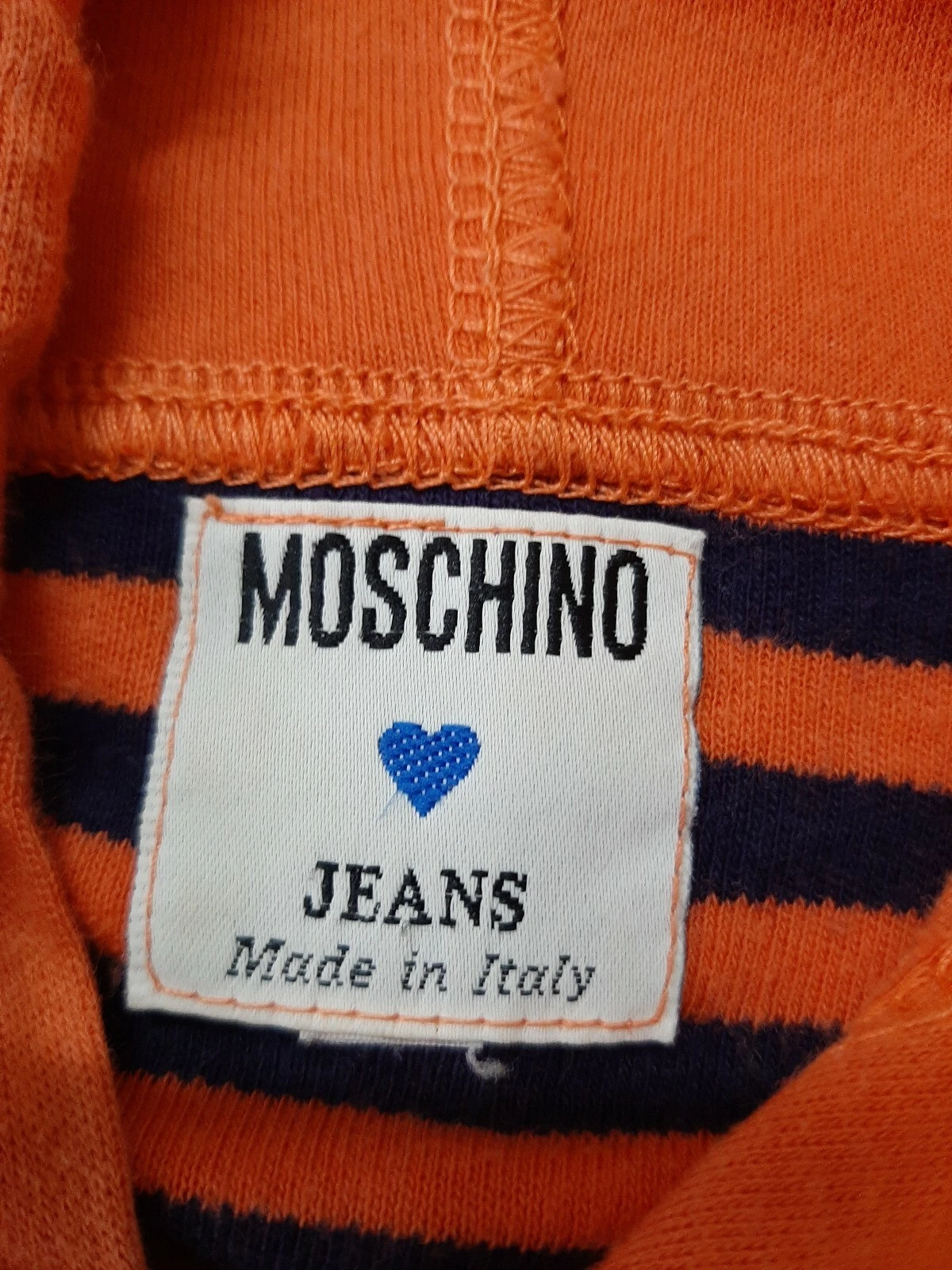 Moschino jeans vestito dress giubbotto jacket giacca tg S donna woman arancione