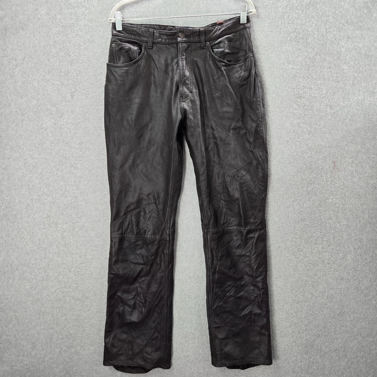 Gap Black Leather Pants for Men for sale | eBay