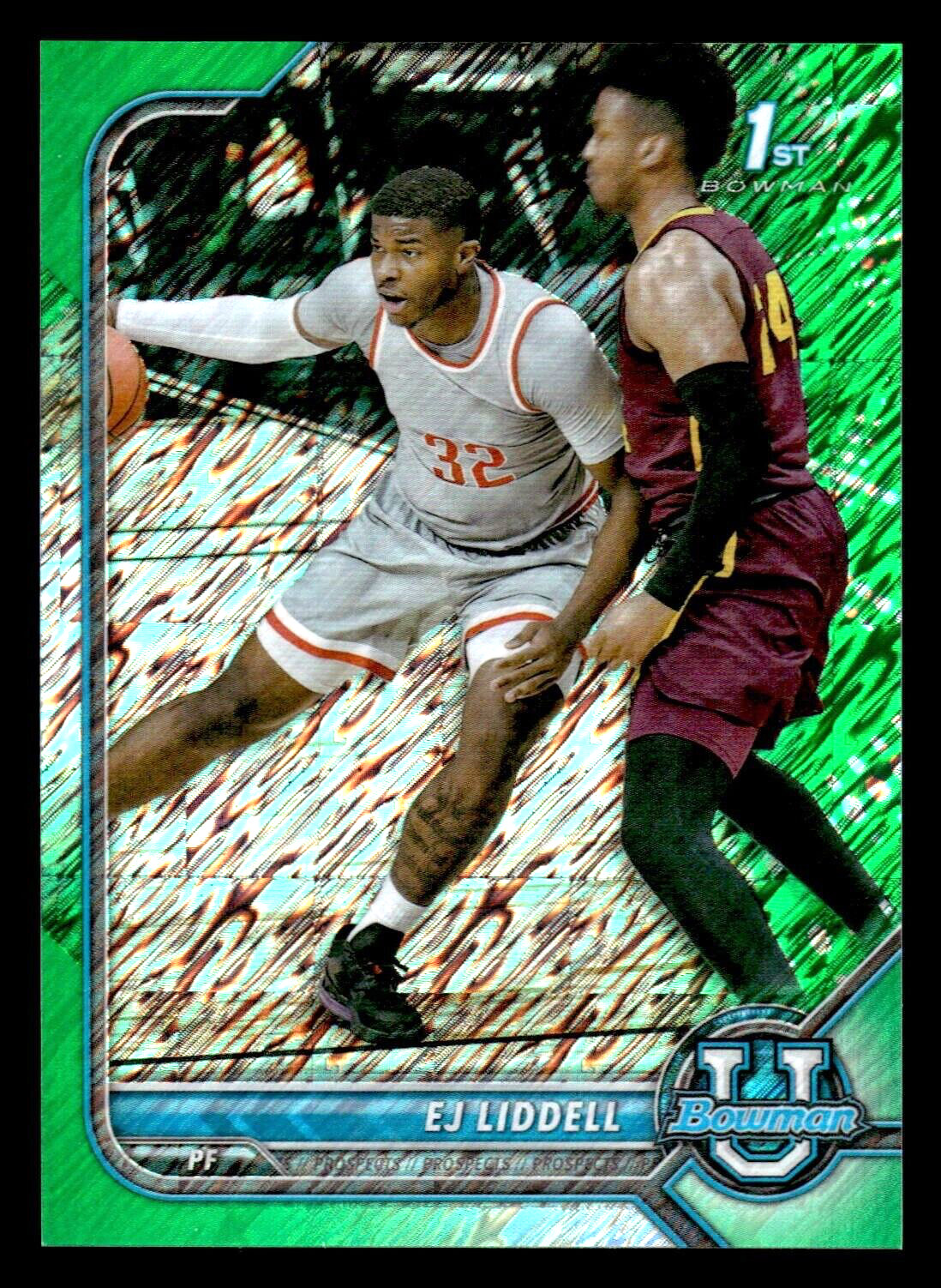 2021-22 Bowman Chrome University EJ Liddell Green Shimmer Refractor #76 -/99