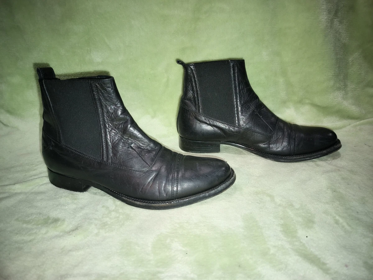 激レア⭐️costume national homme レザーブーツ　ブラック CoSTUME NATIONAL HOMME Men's Side Zip Pointed Toe Black Leather