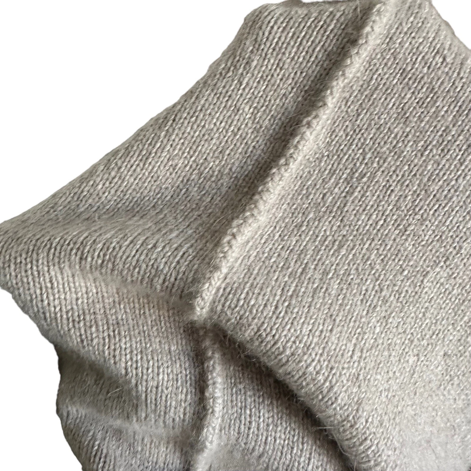 Abito maglione midi T Alexander Wang donna senza spalline lana cashmere taglia small tortora