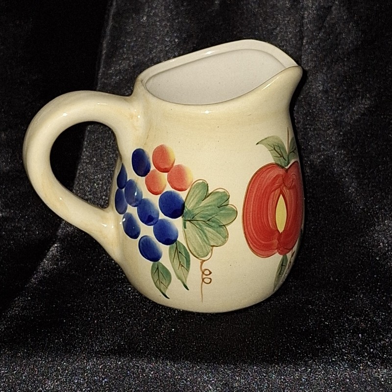 Vintage Creamer~Fruit Pattern~Alco Industries Inc~Cranbury NJ~Pear~Grapes~Apple