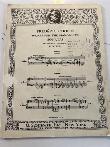 Chopin Werke für die Pianoforte Sonaten überarbeitet C Mikuli Noten - Bild 1 von 2
