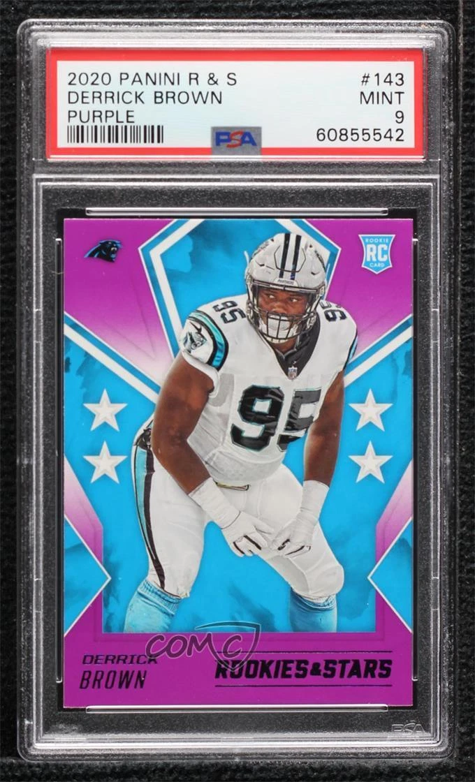 Derrick Brown Panini Rookies & Stars #143 Purple