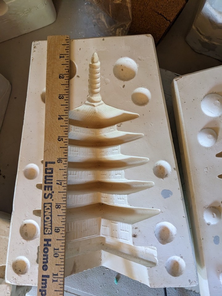 Large Pagoda Vintage Slip Casting Ceramic Mold eBay