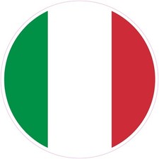 Italy Round Country Flag Vinyl Decal Sticker Car Truck Bumper Laptop Mug