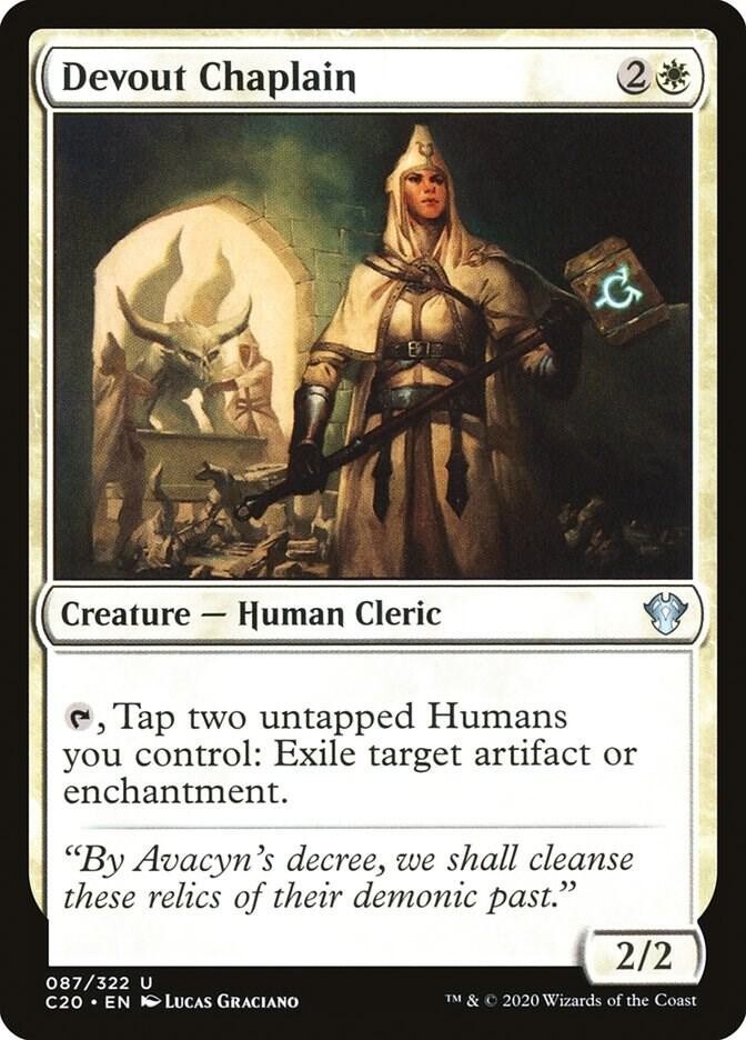 NM Devout Chaplain, MTG, Ikoria Commander, Magic the Gathering, 87