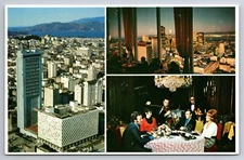 Vintage Postcard CA San Francisco Hilton Tower Interior View Dining Room Chrome