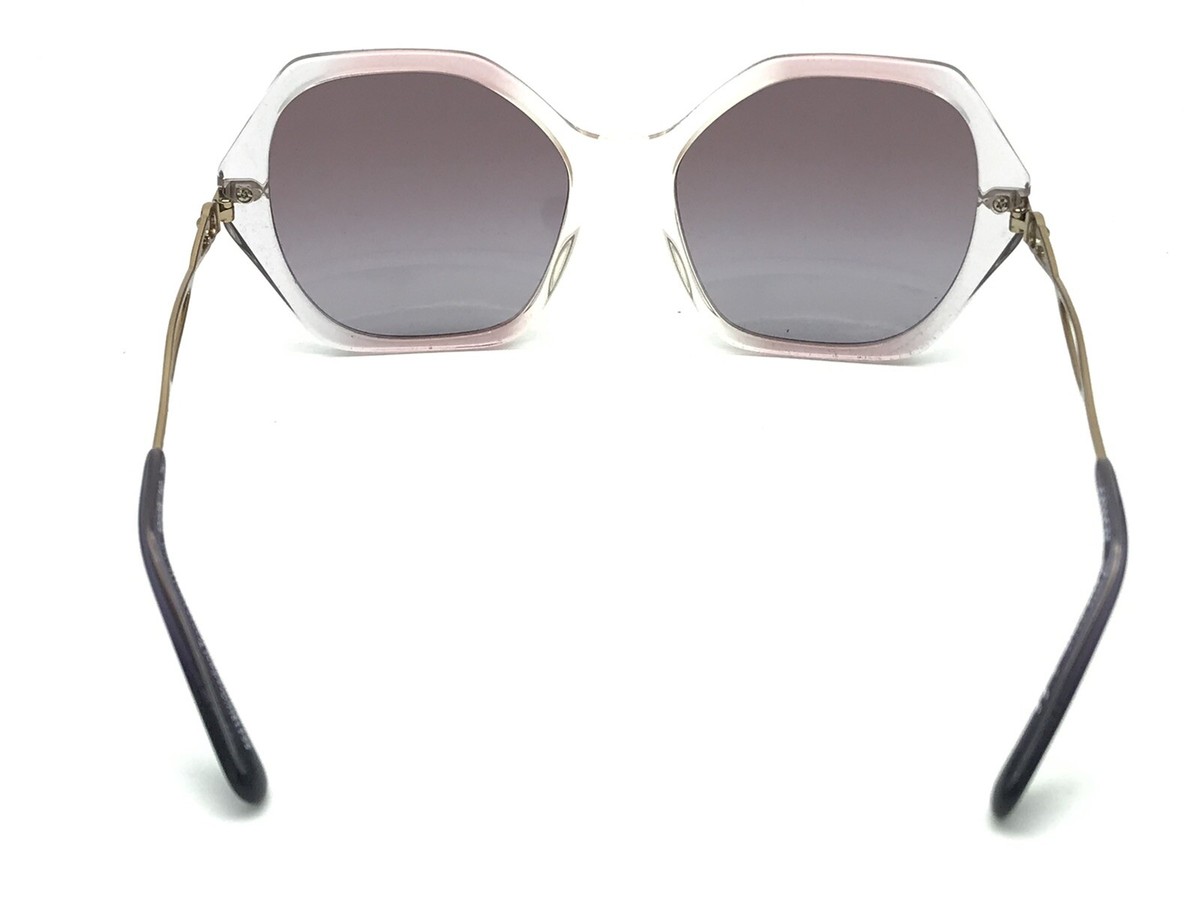 Coach HC 8315 Sunglasses Gradient Transparent Violet Geometric Butterfly C3445 COACH HC 8315 C3445 56418H Gradient Transparent Violet  main image 4