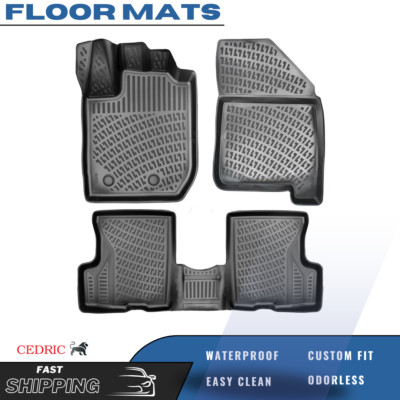 Car Floor Mats Liner for Renault Dacia Duster 2018-2023 4x4 3D Rubber TPE Black