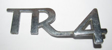 Chrome Badge for Triumph TR4 (ONE PEG BROKEN OFF) LB B S 1004 Heart Symbol Back