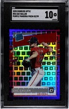 2020 Donruss Optic #54 Zac Gallen RC SGC 10 GEM MINT Purple Pandora Prizm /99