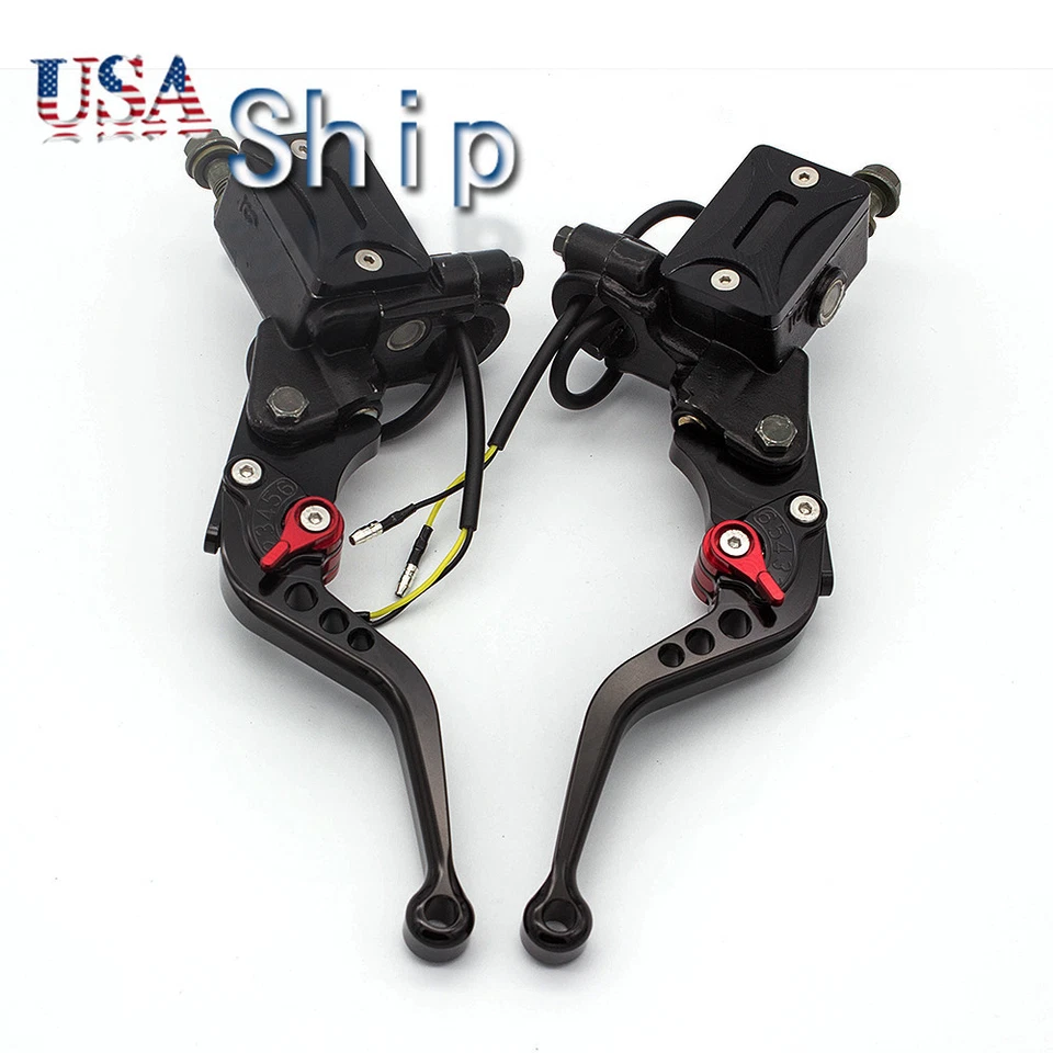 CNC Universal 22MM 7/8'' Hydraulic Brake Clutch Master Cylinder Reservoir Lever - Image 4 of 4