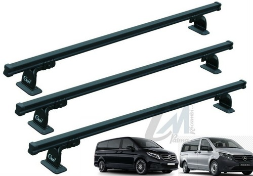 GEV 9400-3 Barre Portapacchi Professionali Per Fiat Doblò – 3 Barre Da 135 Cm, Acciaio, Carico 100 Kg, Made In Italy