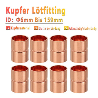 Kupfer Lötfittinge Schiebemuffe Φ6mm~159mm Lötfitting Löt Fitting Kupferfitting