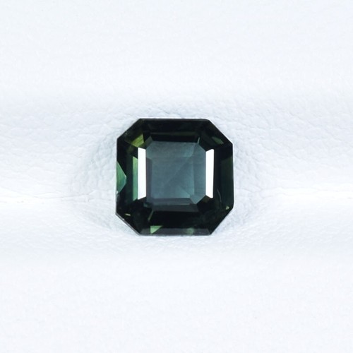 1.05 ct LUSTROUS NICE DEEP BLUE GREEN NATURAL TEAL SAPPHIRE - SQ Octagon Video ! - Picture 2 of 2