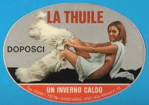LA THUILE Doposci Ski Sci adesivo sticker vintage autocollant aufkleber MA3616 - Foto 1 di 1