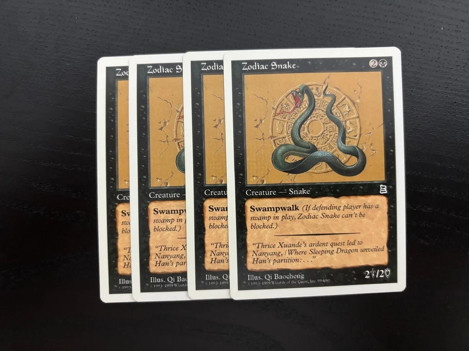 MTG 4X PORTAL THREE KINGDOMS ZODIAC SNAKE NM MAGIC THE GATHERING P3K ENGLISH - Image 3 of 4