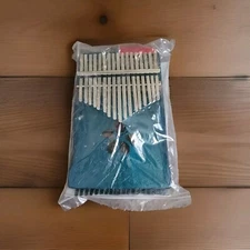 Kalimba Thumb Finger Piano 17 Keys Blue Wood Resin Instrument Music NIB 