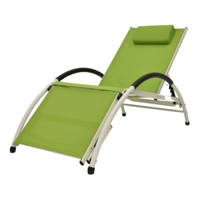 Vivere Sonnenliege Liegestuhl Outdoor Aluminium Liege Gartenliege Dockside
