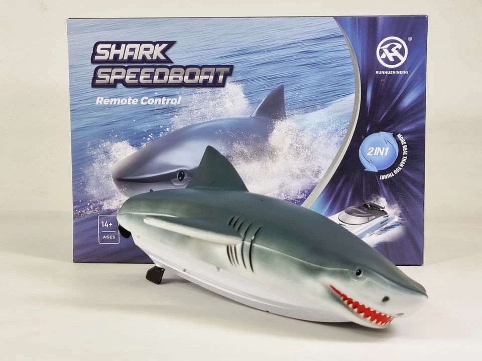 UK 2.4G Electric Remote Control Crocodile SHARK RC Speed Boat Water Toy Jet Boat - Image 2 of 4