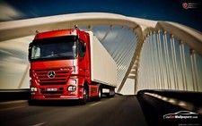 Cars trucks mercedes Desk Mat Stitched