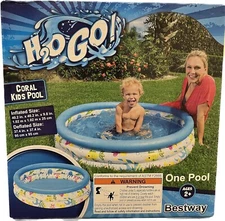 H2OGO! Coral Print Kids 40" Round Pool Safety Rings & 27 Gallons  New 4314