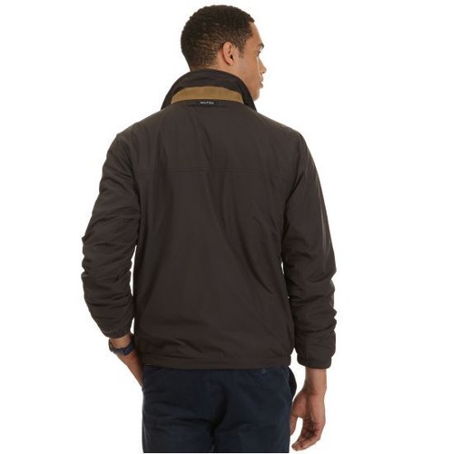 NUEVO CON ETIQUETAS $148 NAUTICA Para Hombre S REVERSIBLE FORRADO DE LANA Abrigo NEGRO VERDADERO J43207 - Imagen 5 de 8