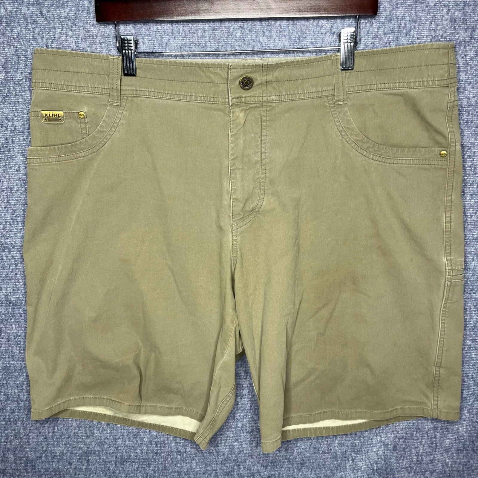 Kuhl Renegade Khaki Tan Hiking Shorts Mens 42 Style 5228 Stretch Outdoor