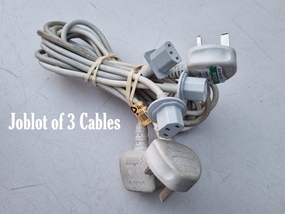 Restposten 3x UK Stecker auf IEC C13 Stromkabel 1,6-1,8m Wasserkocher Kabel PC Monitor Netzteil