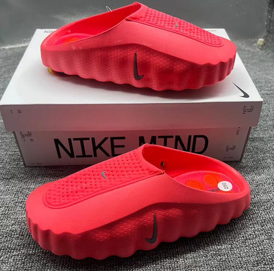 Brand New Nike Mind 001 HQ4307-301 Mint Red Men Recovery Slides No Original box