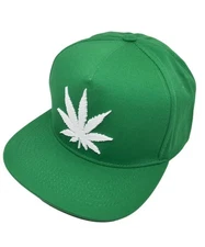 Popfizzy Green Weed Hat, Unisex Pot Leaf Hats, Marijuana Snapback Cap,...