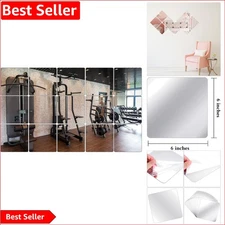 Transform Your Space with 15 Lightweight 6x6 Inch Non-Glass Mirror Stickers