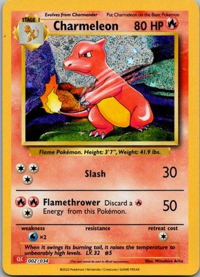 Charmeleon Classic Collection Trading Card Game Classic 002/034 NM
