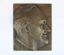 1940's Franklin D. Roosevelt Bronze Plaque