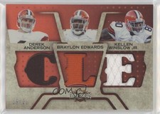 2008 Topps Triple Threads Relic Combos 19/22 Derek Anderson Braylon Edwards 0ba6