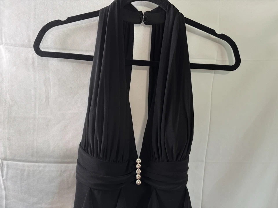 BETSY & ADAM Black Sweetheart Dress Formal Evening Gown 8 - Image 4 of 4