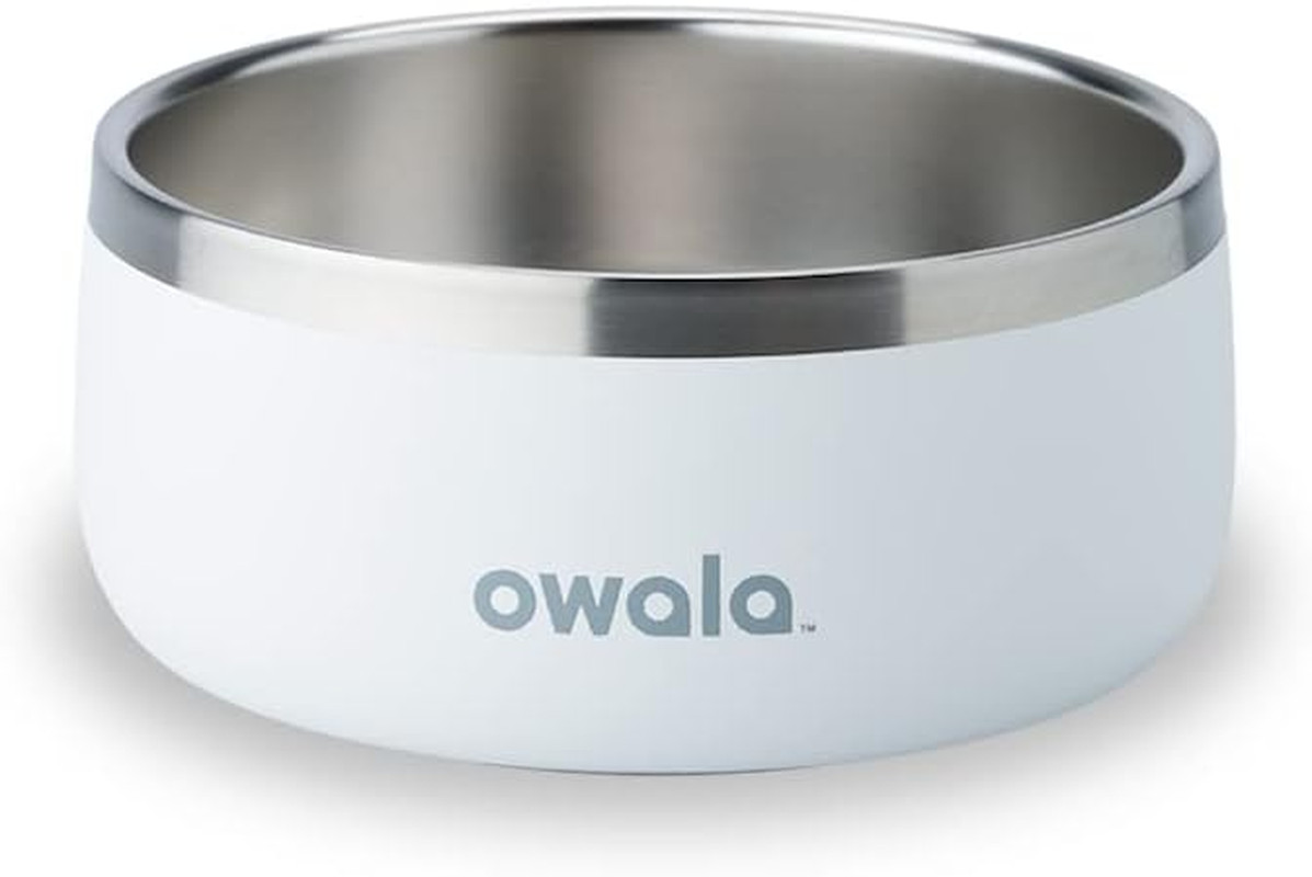 , Ciotola per Animali Domestici in Resistente Acciaio Inox, Con Base Antiscivolo