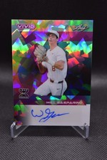 Will Gasparino Auto /5 2024 Leaf Vivid Green Crystal UCLA Bruins #BA-WG1