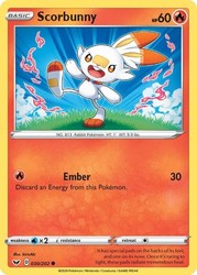 Scorbunny 030/202 Reverse Holo Sword & Shield Base Set