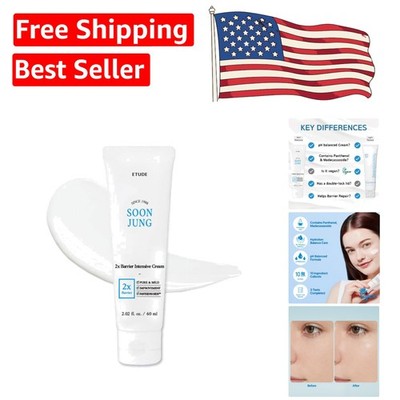 Hypoallergenic SoonJung 2x Intensive Cream - pH Balanced Moisturizer for Adults