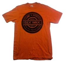 New Vintage 70s orange Deadstock Mr Zog's Sex Wax t-shirt surf surfing retro M