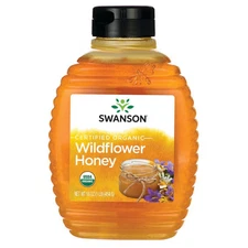 Swanson Certified Organic Raw Wildflower Honey 16 oz Liquid