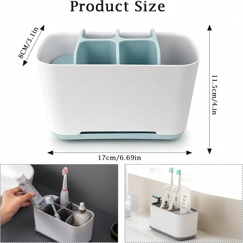 Electric Toothbrush Holder Bathroom Caddy Storage Large Multifunction Organizer - image 4 of 4