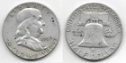 1959 Franklin half dollar 50 cents 50c fine F Philadelphia