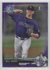 2017 Bowman Draft Chrome Purple Refractor 114/250 Will Gaddis #BDC-104 s3g