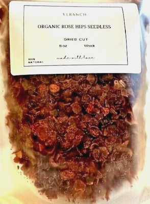 Rose Hips Organic Dried Cut Seedless / Farm Fresh Packed USA Free Ship